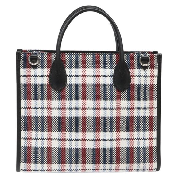 GUCCI Tote Bag Canvas Leather White Black Silver 659983 Auth MY189A - Picture 2 of 16